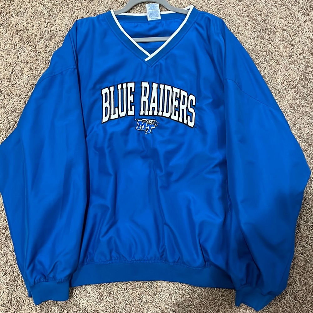 NCAA MTSU Blue Raiders 3XL Pullover Windbreaker